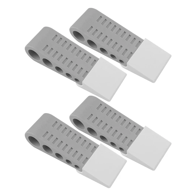 eSmarter Non-Slip Door Stops - 4 Pack Rubber Wedges for Interior Bathroom Kitc