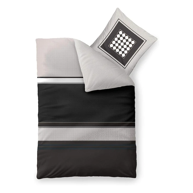 Aquatextil Trend Bettwäsche Baumwolle Bettbezug - Atmungsaktive Bettwäsche mit Temperaturregulierung