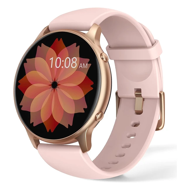 Tuyoma Smartwatch Damen - 1,3 Zoll Touchscreen Fitnessuhr IP68 Wasserdicht - Herzfrequenz, SPO2, Schlafmonitor - iOS & Android