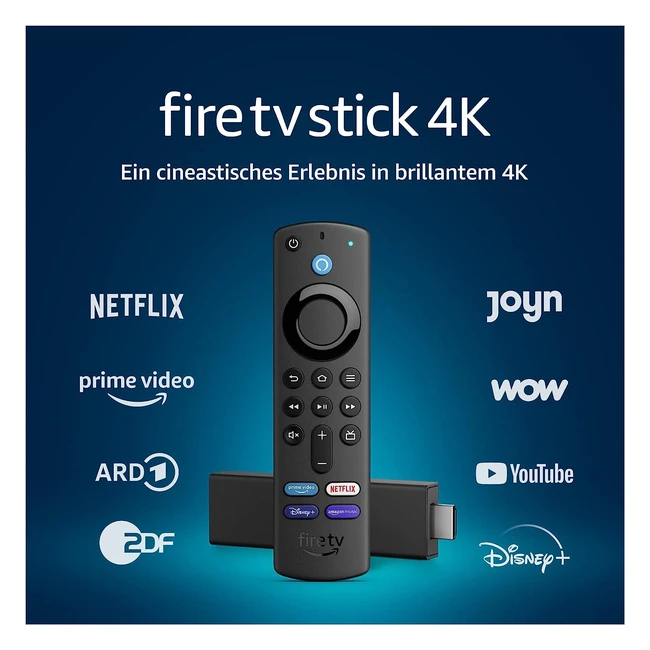 Fire TV Stick 4K zertifiziert  generalberholt mit Alexa-Sprachfernbedienung 