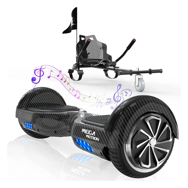 Mega Motion Hoverboards con Go Kart da 65 pollici - Regalo per Bambini con Bluet