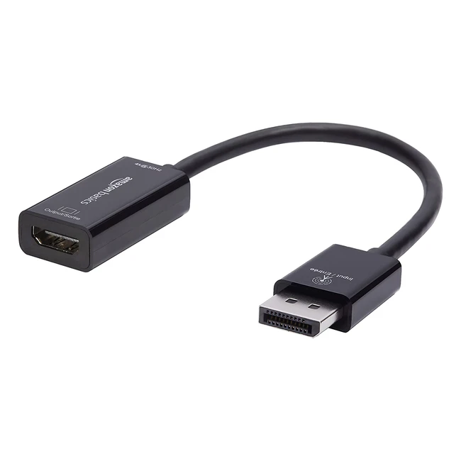 Adapter Amazon Basics DisplayPort auf HDMI 4K30Hz für Computer, HDTV, Monitor oder Projektor