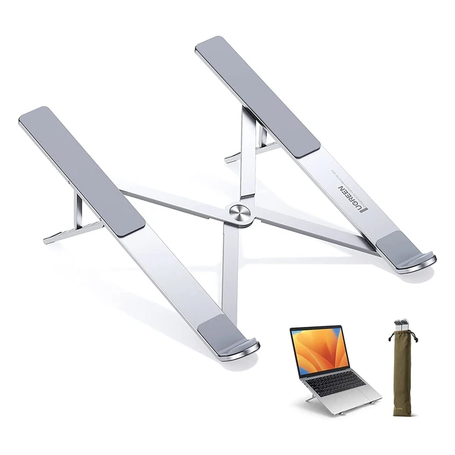 UGREEN Aluminium Laptop Stand - Höhenverstellbar, Faltbar, Kompatibel mit MacBook Air/Pro, Asus, Acer, Lenovo, HP, Dell 17.3 Zoll