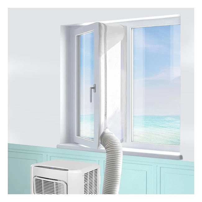 Machineya Window Seal for Portable Air Conditioner - Blocks Warm Air, Increases Cooling Performance, Easy to Install - 400cm