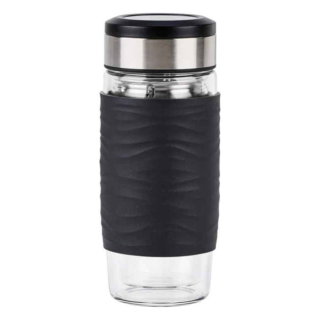 Emsa N20803 Doppelwandiges Glas Teebecher 04L mit abnehmbarem Sieb BPA-frei 1