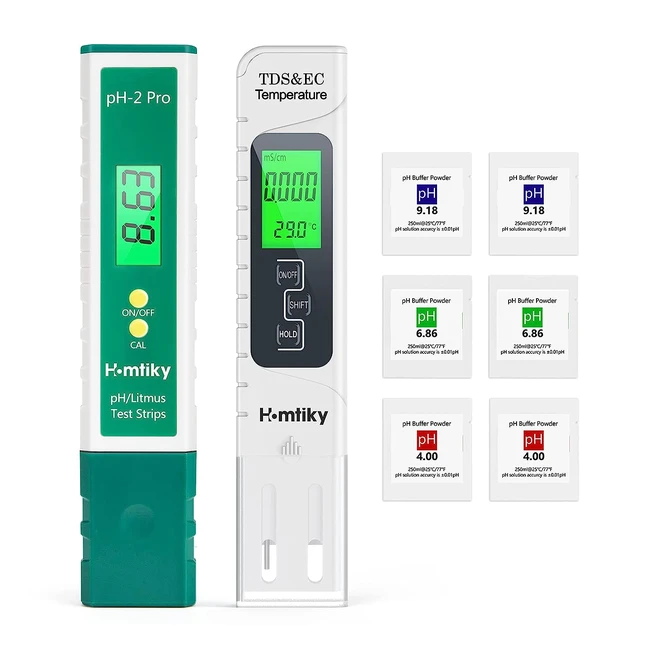 Medidor digital de pH y TDS 4 en 1 con calibracin automtica y medicin prec