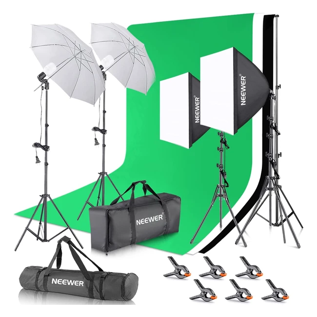 Neewer Background Support System  Lighting Kit for Studio Photography - 800W 5