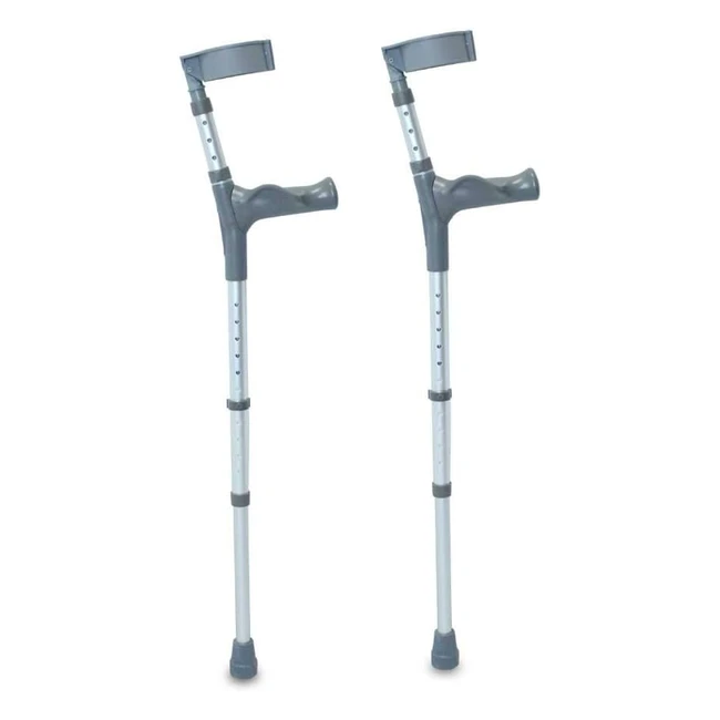 NRS Healthcare Double Adjustable Crutches - Comfy Handles - Long/Tall - Ideal for Arthritis & Grip Problems