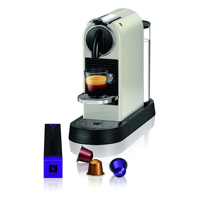 Nespresso Citiz EN167W - Macchina da caffè De'Longhi con sistema capsule Nespresso, serbatoio acqua 1L - Bianco