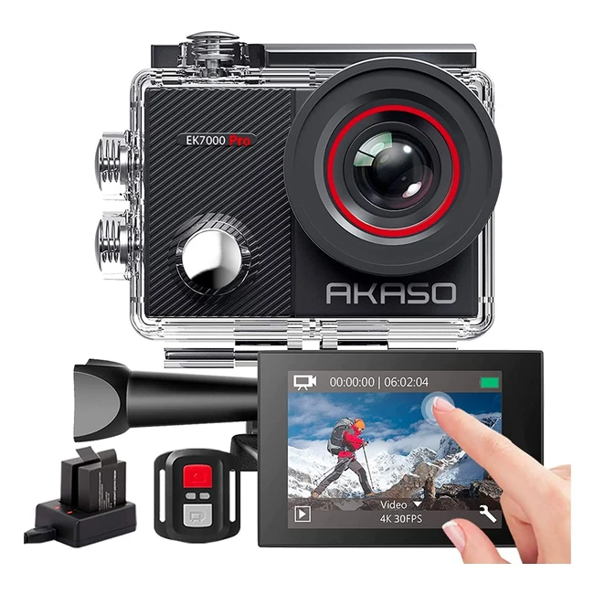 AKASO Action Cam 4K 20MP WiFi 40m Unterwasserkamera - Ultra HD Touchscreen Weit