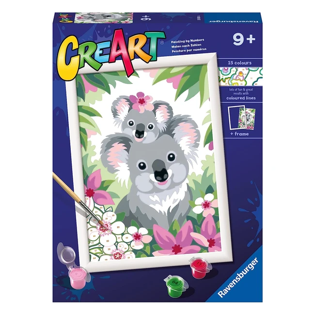 Kit per dipingere con i numeri Sweet Koala Ravensburger - Gioco creativo per bambini 9+