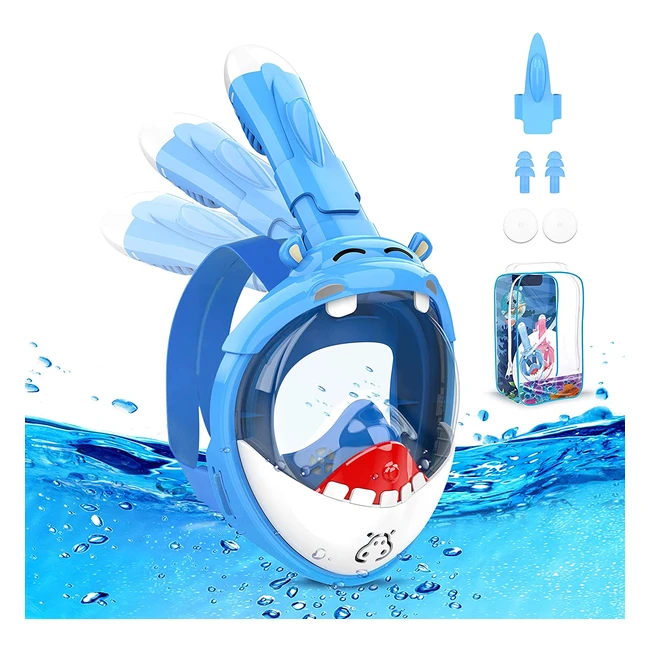 Máscara de buceo para niños con diseño panorámico antivaho e impermeable - Niomáscara buceo snorkel nios