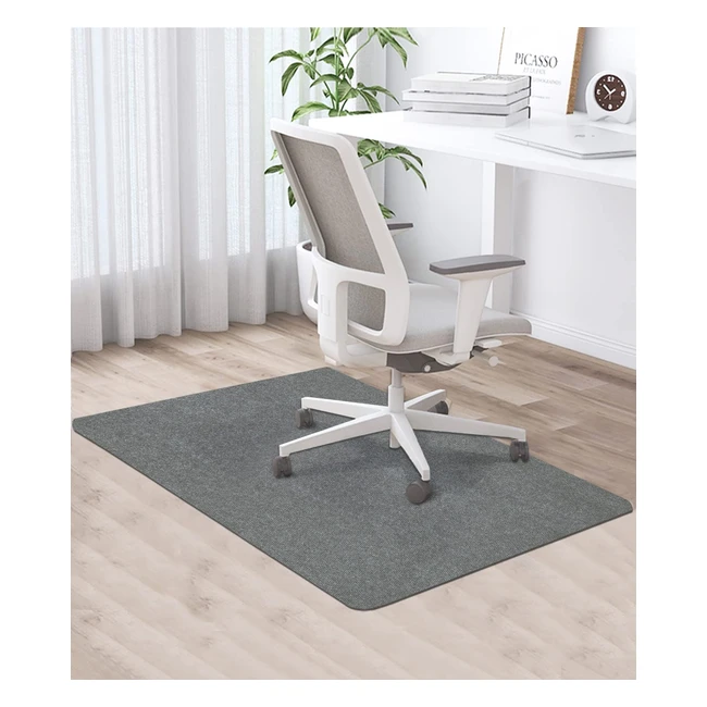 Tapis de chaise de bureau gris fonc 120x90cm - protection antidrapante pour 