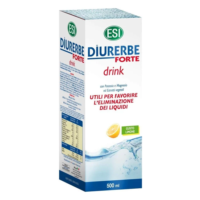 Diurerbe Forte Drink Limone 500ml - Integratore per eliminare i liquidi in eccesso