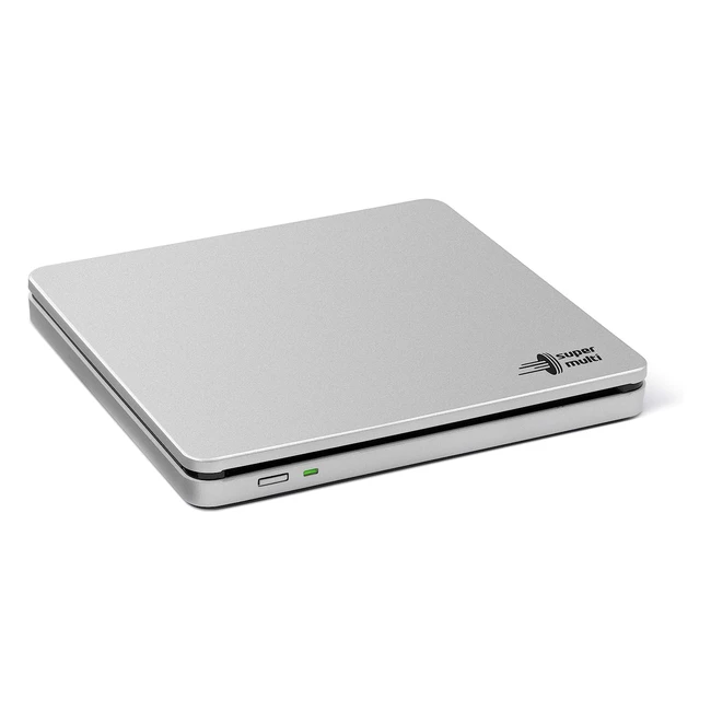 Hitachi LG GP70 External DVD Drive - Slim Portable Player/Writer for Laptop/Desktop PC - USB 2.0 - MDisc Support - 8x Read/Write Speed - Silver