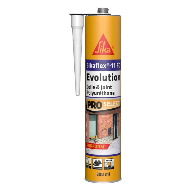 Mastic-colle Sika blanc 300 ml - Joint collage calfeutrement haute performanc