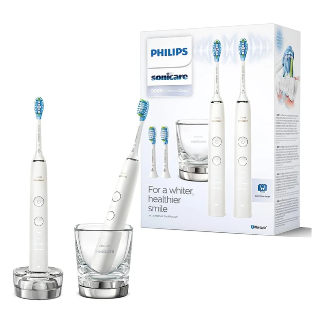 Philips Sonicare DiamondClean Series 9000 - Confezione doppia di spazzolini elettrici sonici per denti e gengive puliti - Modello HX991462