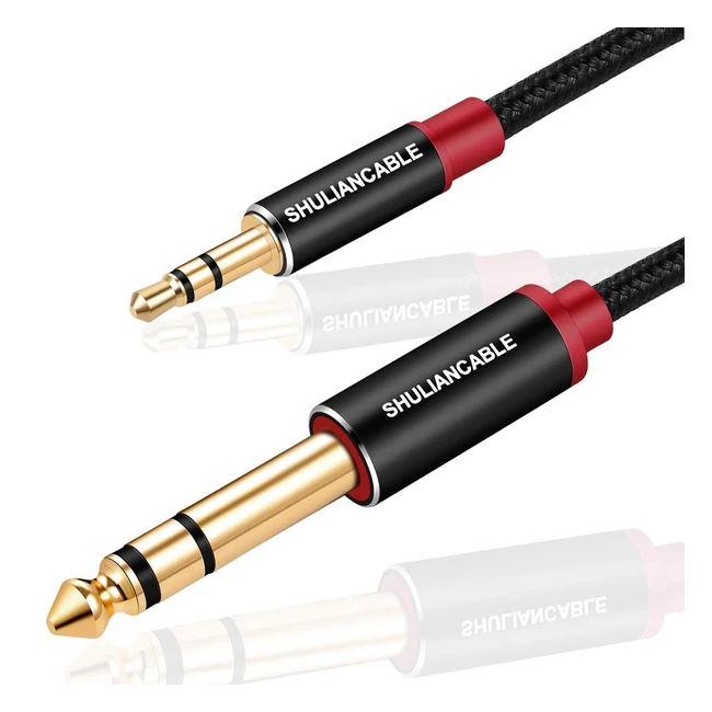 Cavo Audio Jack 3.5mm a 6.35mm Shuliancable - Collega Smartphone, Tablet, Amplificatore, Mixer, Chitarra - 5m