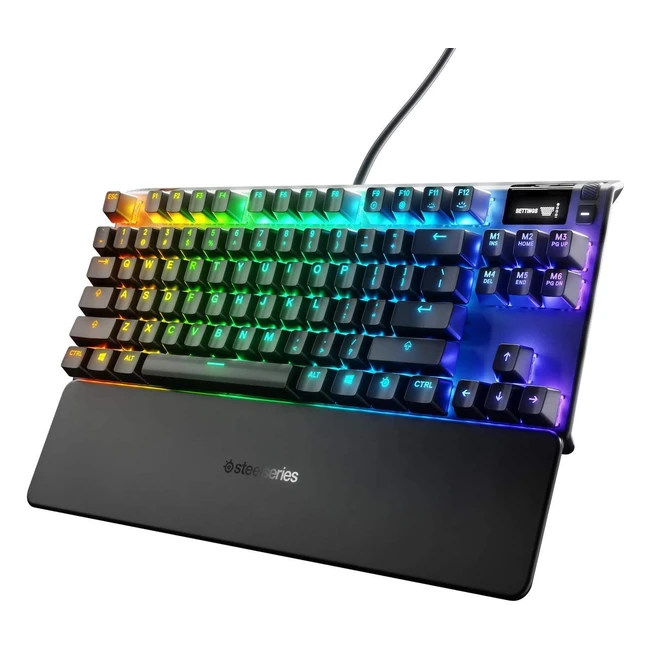 SteelSeries Apex 7 Mechanische Gaming-Tastatur, OLED Smart Display, Aluminiumlegierung, 16,8 Millionen Lichtfarben