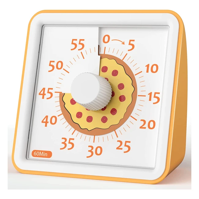 Temporizador Visual de Cuenta Regresiva 60 Minutos - Herramienta de Gestión del Tiempo para Niños y Adultos - Naranja