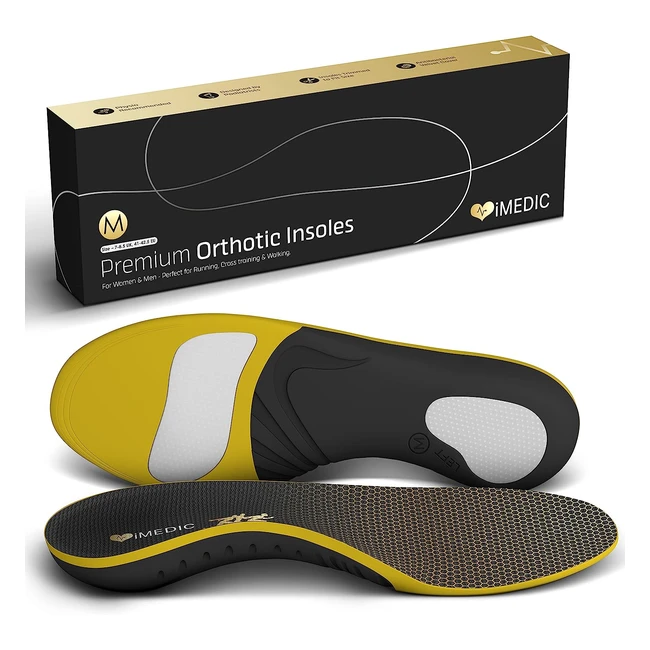 iMedic Premium Semelles Orthopédiques pour Femmes et Hommes - EU 4042 - Semelles Chaussures Gel Confort et Soutien de la Voûte Plantaire