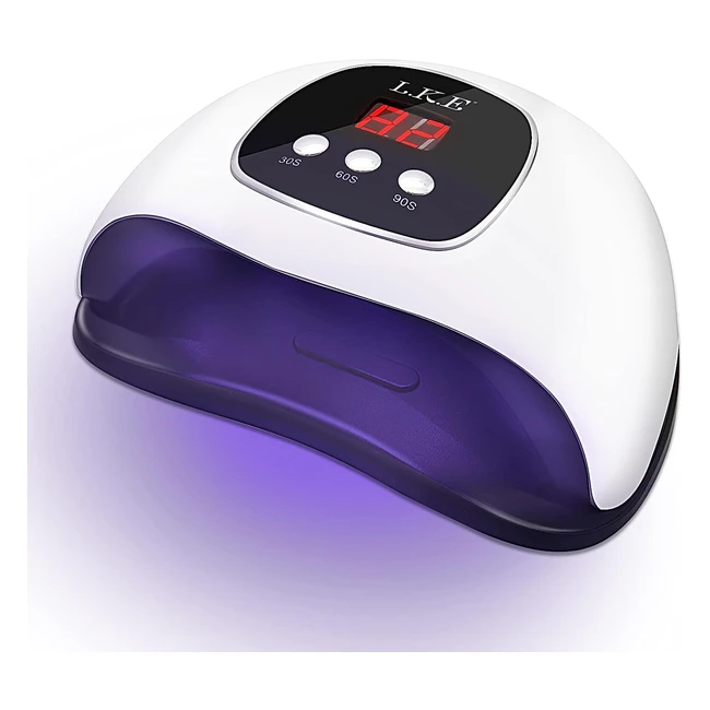 UV LED Nail Lamp 72W - Faster Drying Portable 3 Timers - Professional Gel Nail