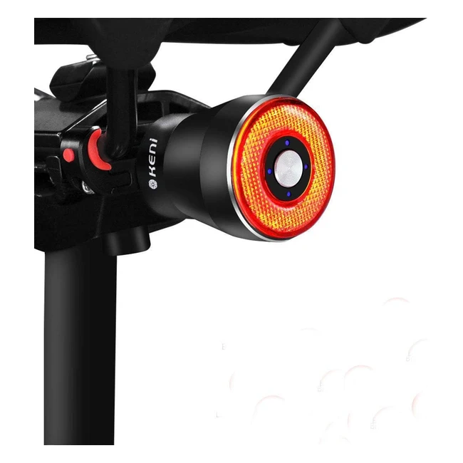 G Keni Smart Rear Bike Tail Light - Auto On/Off Brake Sensing - USB Rechargeable - High Intensity - Safety Accessories