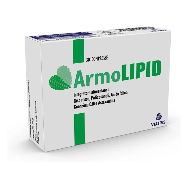 Armolipid Integratore Alimentare - Riso Rosso Acido Folico Coenzima Q10 Astax
