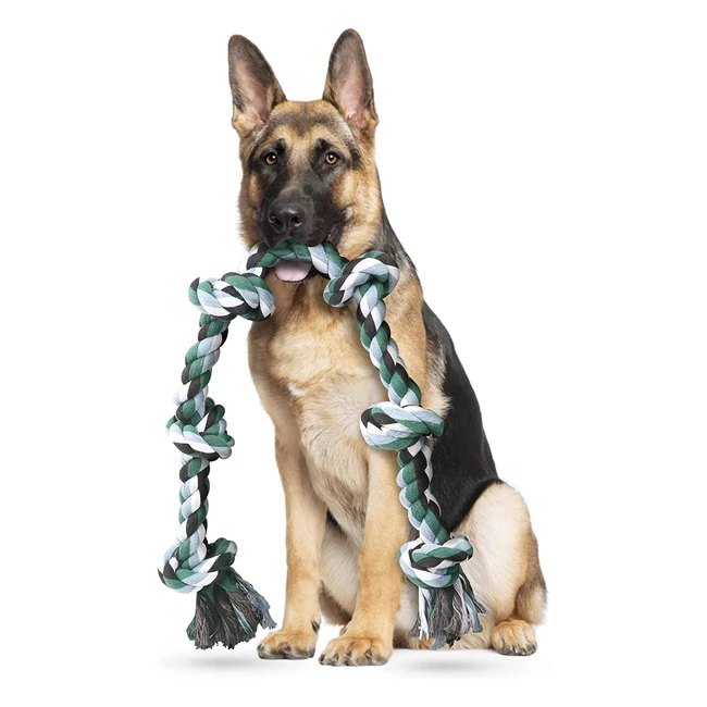 Juguete de cuerda extra grande Ycozy 6 nudos para perros | Resistente y duradero