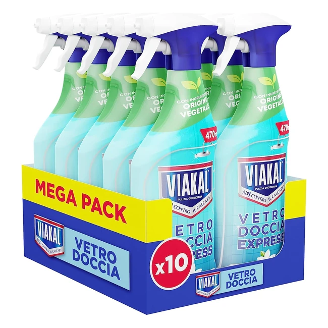 Viakal Vetro Doccia Express Spray Anticalcare 750ml - Elimina fino al 100 di ca