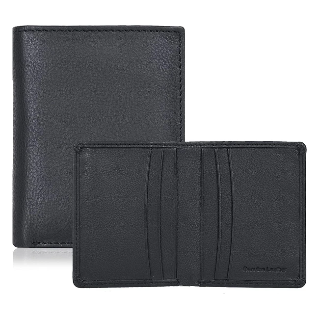 Eono Handmade Genuine Leather Slim Cardholder Wallet for Men & Women - RFID Blocking