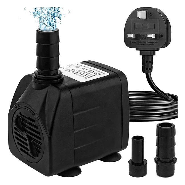 Mini Submersible Water Pump 600Lh 10W - Ultra Quiet Adjustable for Aquarium F