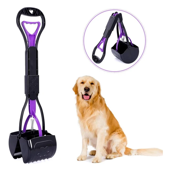 PortablePet Pooper Scooper for Dogs and Cats - Foldable Dog Poop Scooper with Long Handle, High-Strength Material