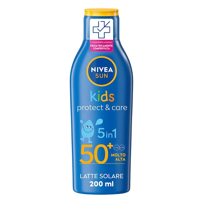 Nivea Sun Crema Solare Kids Protect & Play FP50 - Protezione Solare per Bambini - Flacone 200ml