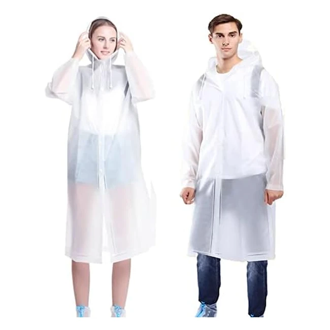 Gerhannery Portable Reusable Raincoat - Waterproof Rain Poncho for Men and Women