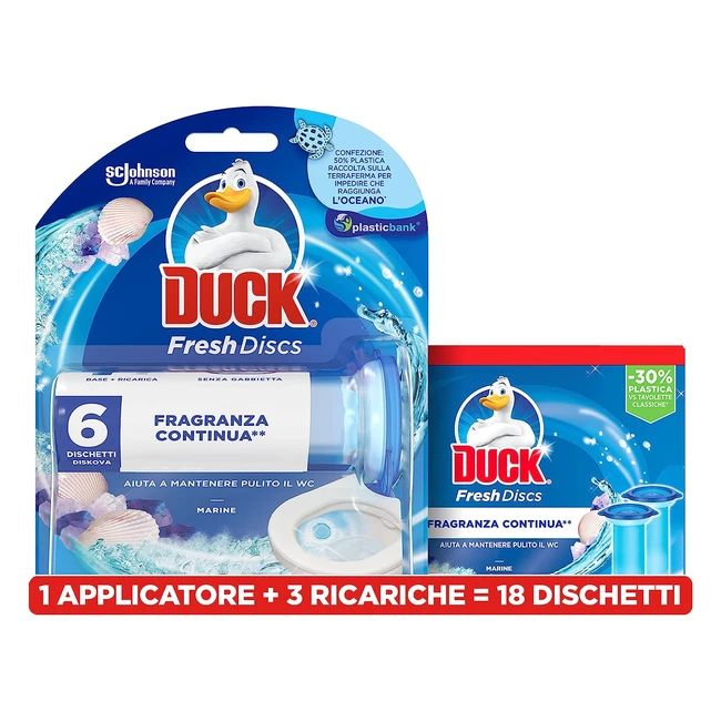 Duck Fresh Discs Detergente Bagno con Applicatore Dischi Gel Igienizzanti WC Pro