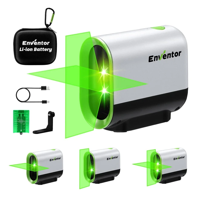 Green Laser Level Enventor 25m82ft USB Rechargeable Liion Battery Laser Levels