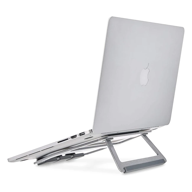Amazon Basics Aluminiumständer für Laptops bis 38 cm - Leicht & langlebig
