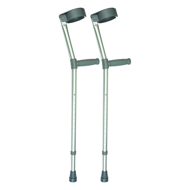 Adjustable Lightweight Crutches for Adults - Comfort Handle - Ref. 123456 - Mobility Aid
