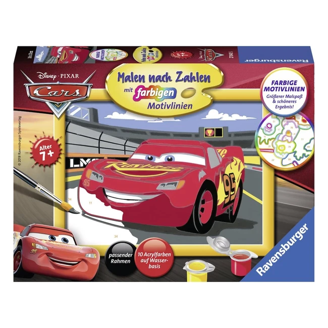 Kit de peinture par numéros Ravensburger 27843 - Lightning McQueen - Enfants 7+ ans