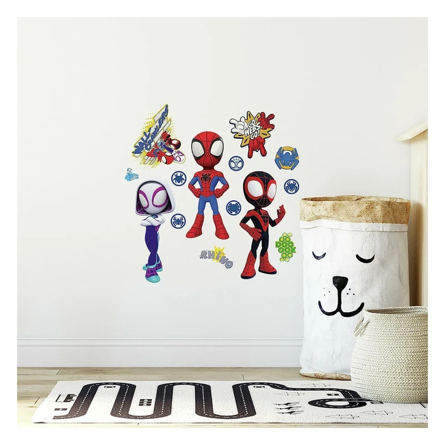 Dcalcomanies murales Spider-Man et ses amis incroyables RMK4925SCS - Rouge Jau