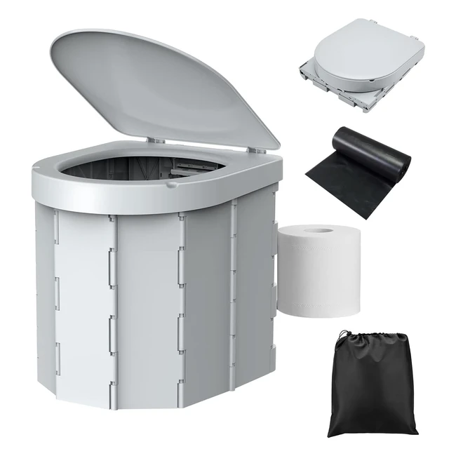 Wadeo Upgraded Camping Toilet - Portable Toilet for Adults - Sturdy Support - Co