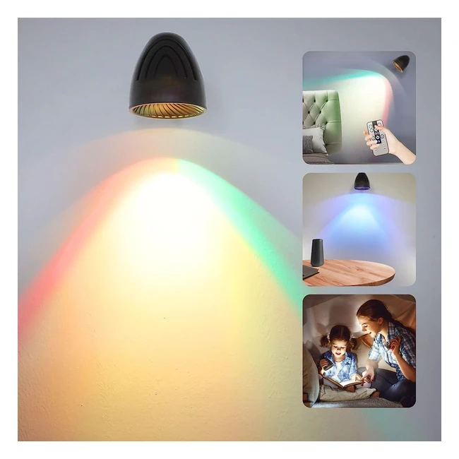 Lampe Murale LED sans fil Mloqi - Contrôle Tactile et Télécommande - 14 Couleurs - Batterie Rechargeable
