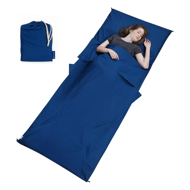 Mycarbon Sleeping Bag Liner - Durable, Super Soft, 220x90cm, Portable Lightweight
