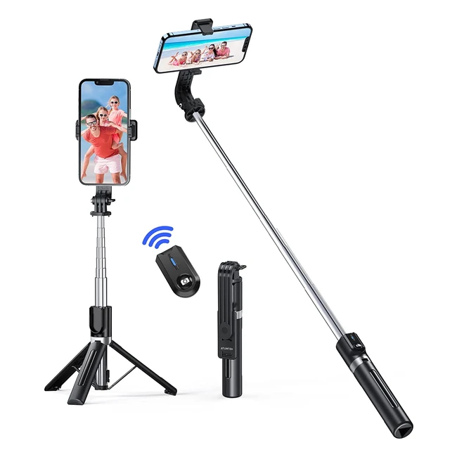 Atumtek Perche à Selfie 100cm 3 en 1 Bluetooth Télécommande Télescopique pour iPhone 13 Pro Max Samsung - Référence: 123456