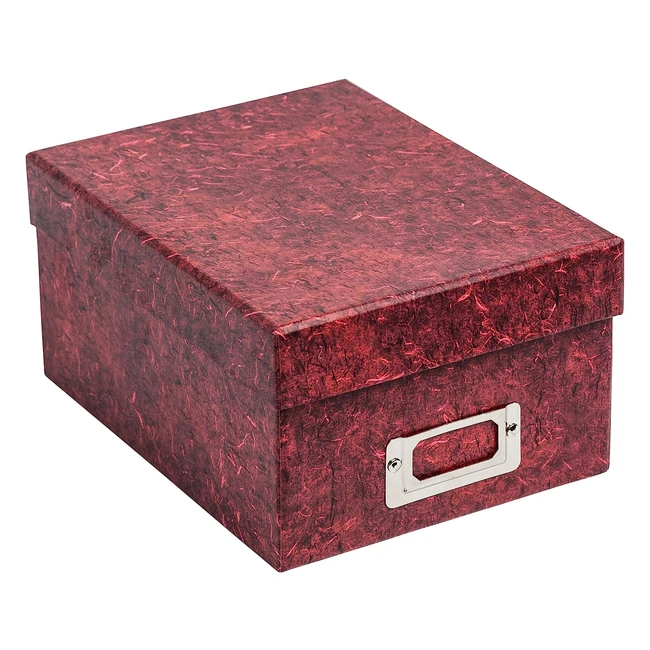 Boîte de rangement pour photos cadeau rouge 10x15 cm