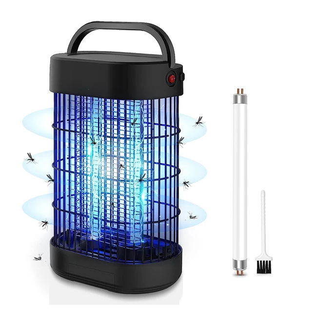 Lampada Antizanzare 18W UV - Zanzariera Elettrica con Tubo UV - Copertura 80m2
