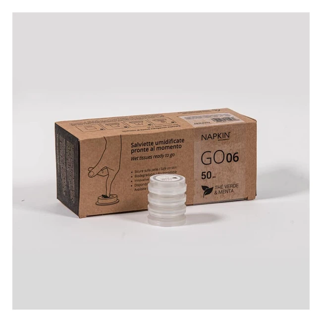 Toallitas hmedas de viscosa natural y biodegradables Creho GO 06 - Pack de 50