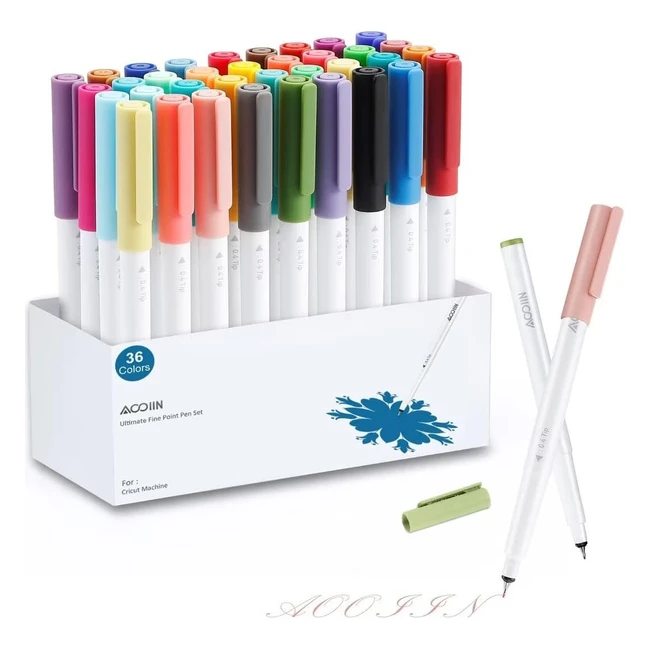 AOOIIN Fine Point Pens for Cricut Maker 3/Explore 3/Air 2 - Set of 36 - Ultimate Writing & Drawing Pen