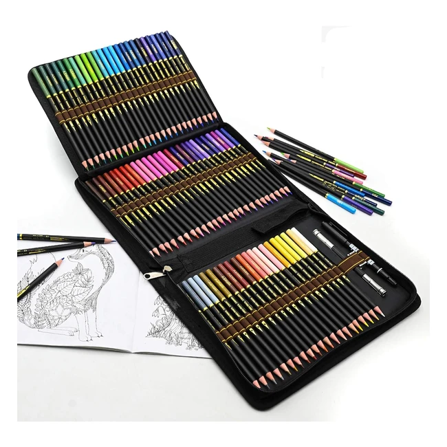 Professional Set of 72 Coloured Pencils for Drawing - Vibrant Colors, Easy to Use